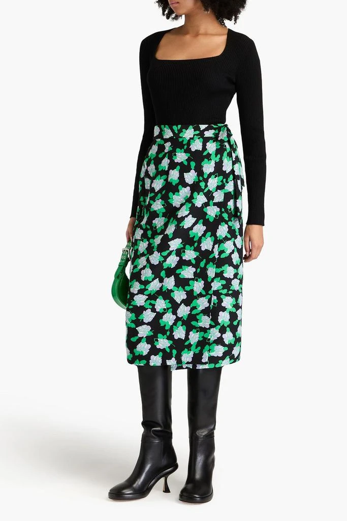 商品Diane von Furstenberg|Elma floral-print cady midi wrap skirt,价格¥1068,第2张图片详细描述