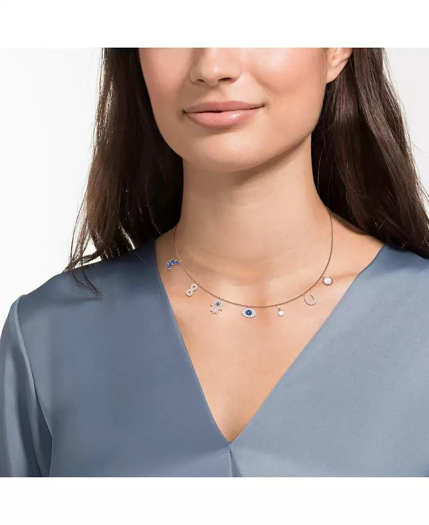 商品Swarovski|Rose Gold-Tone Crystal Protective Charm Bolo Necklace,价格¥1404,第4张图片详细描述