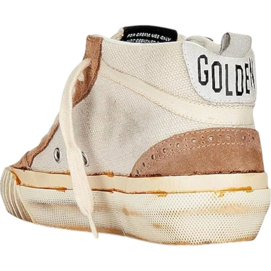 商品Golden Goose|Women's Mid Star Sneakers In Natural White/Brown/golden/cream,价格¥3917,第2张图片详细描述