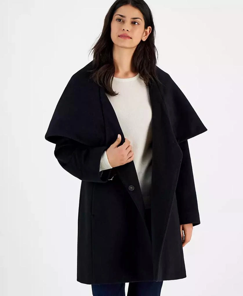 商品Via Spiga|Women's Belted Hooded Shawl Wrap Coat,价格¥1347,第1张图片