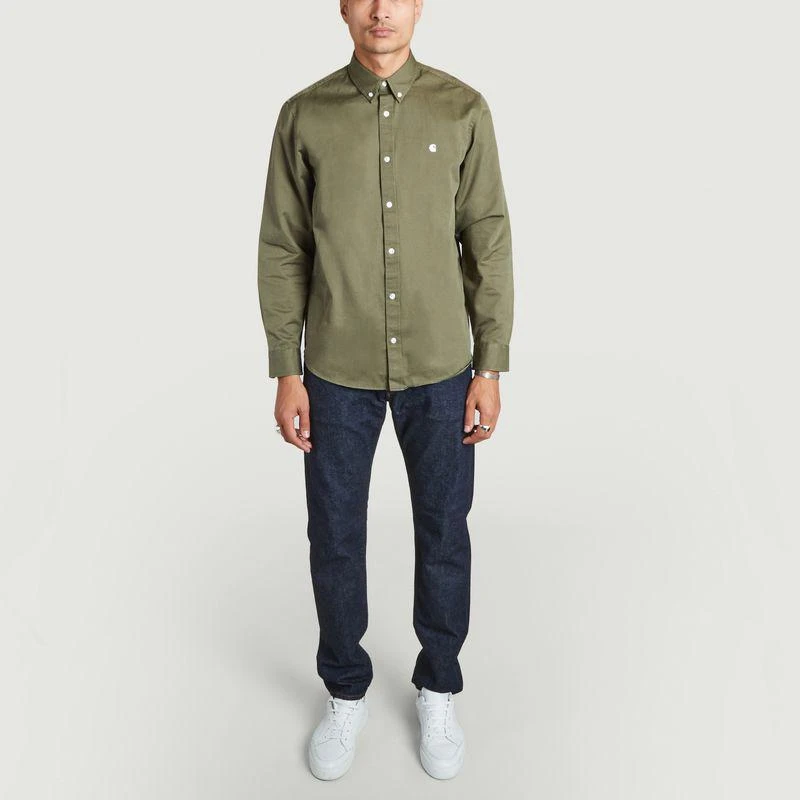 商品Carhartt|L/S Madison cotton shirt Seaweed Wax Carhartt WIP,价格¥451,第4张图片详细描述