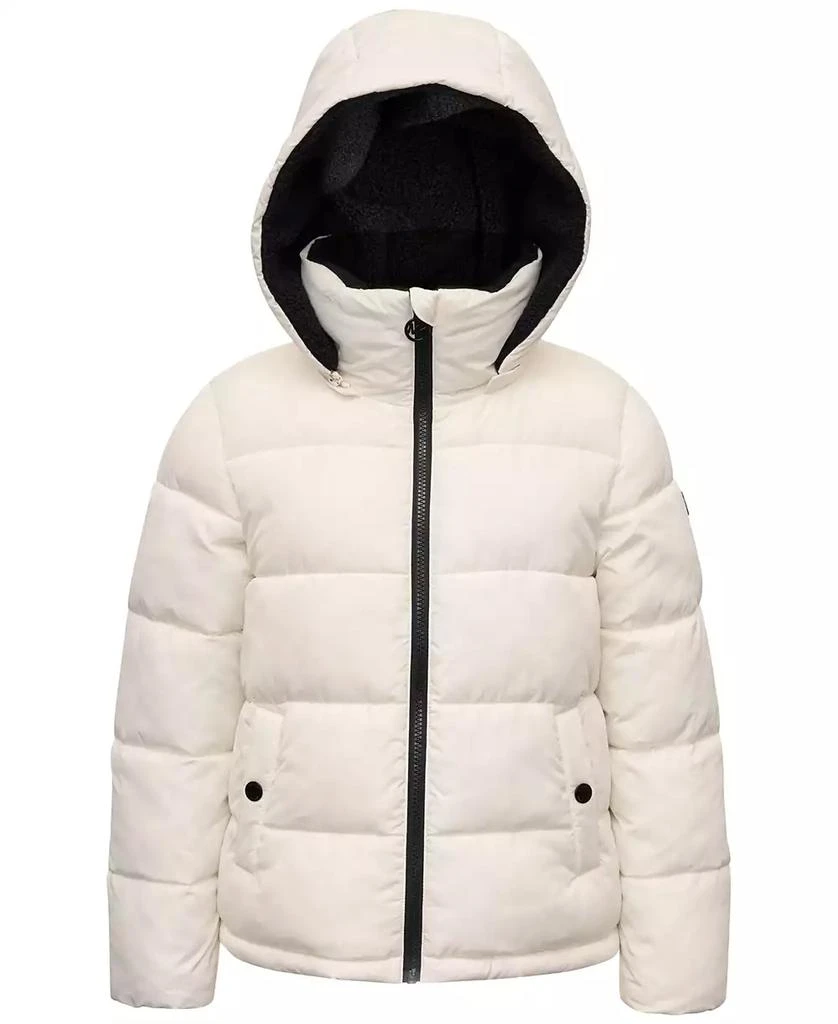 商品Michael Kors|Michael Kors Big Girls Fleece-Lined Full-Zip Hooded Puffer Jacket,价格¥498,第1张图片