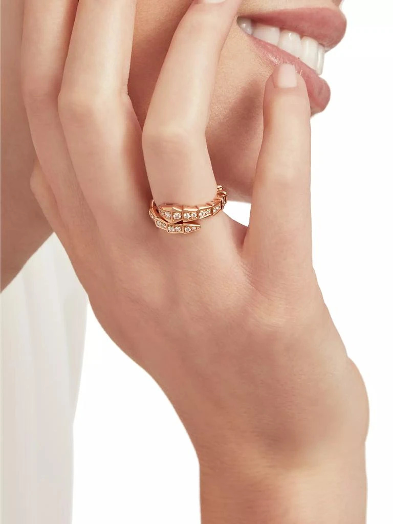 商品BVLGARI|Serpenti Viper 18K Rose Gold & Pavè Diamond Ring,价格¥81186,第2张图片详细描述