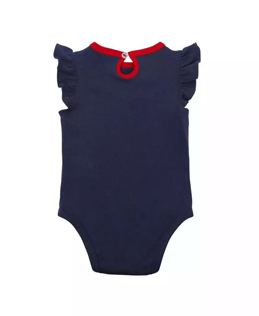 商品Outerstuff|Newborn and Infant Boys and Girls Navy, Red Atlanta Braves Three-Piece Love of Baseball Bib Bodysuit and Booties Set,价格¥241,第2张图片详细描述