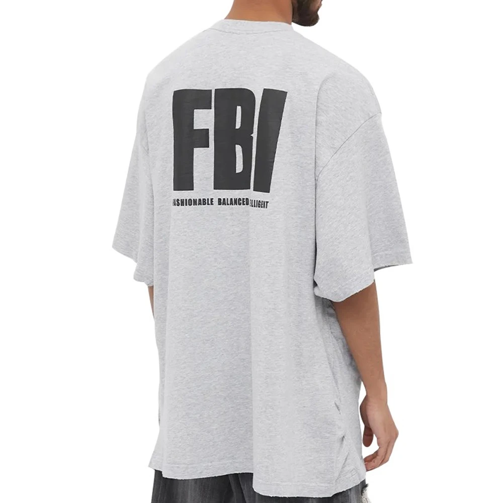 BALENCIAGA 男士灰色棉质短袖T恤 681314-TLVG9-1380 商品