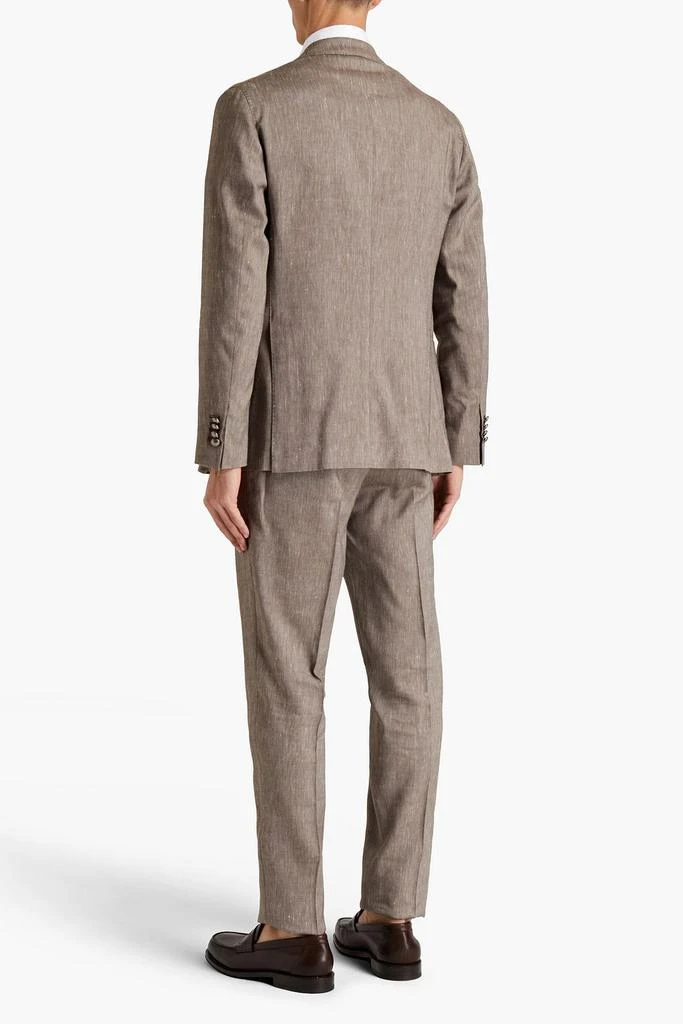商品Peserico|Double-breasted wool and linen-blend piqué suit jacket,价格¥1462,第3张图片详细描述