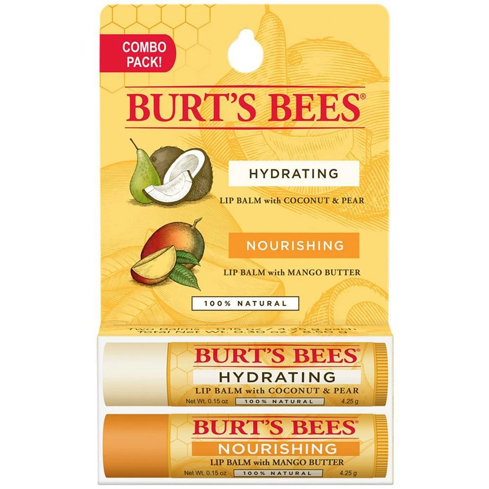 商品Burt's Bees|椰香雪梨＆芒果润唇膏 - 2只装,价格¥47,第1张图片