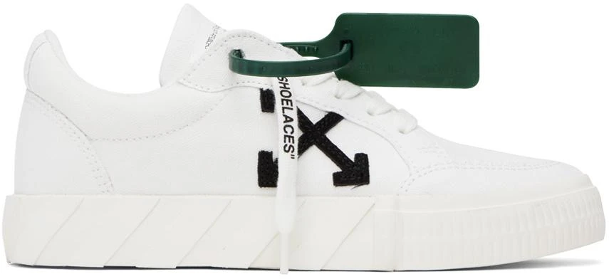 商品Off-White|White Low Vulcanized Sneakers,价格¥2508,第1张图片