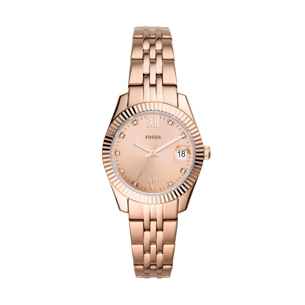 商品Fossil|Fossil Scarlette Women's Sports Watch with Stainless Steel Bracelet or Genuine Leather Band,价格¥671,第1张图片