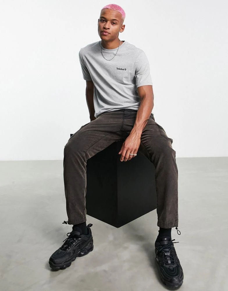 商品Timberland|Timberland small logo print t-shirt in light grey,价格¥114,第4张图片详细描述