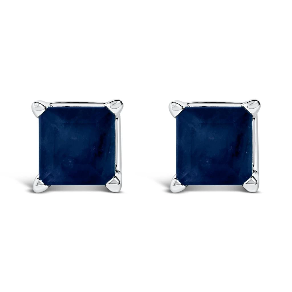 14K Gold 5x5MM Princess Cut Gemstone Solitaire Stud Earrings 商品