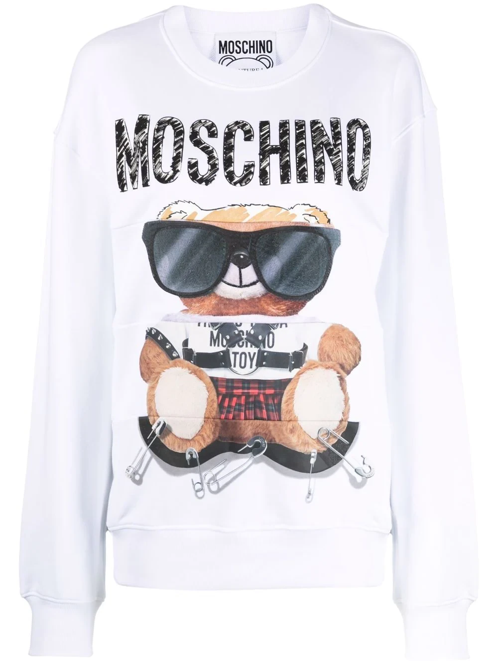 商品[国内直发] Moschino|MOSCHINO 白色女士卫衣/帽衫 EV1713-5527-3001,价格¥614,第1张图片