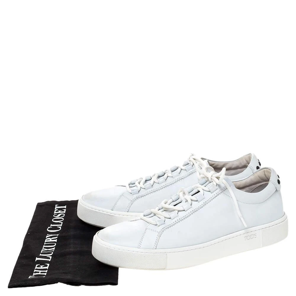Tod's White Leather Low Top Lace Up Sneakers Size 39.5 商品