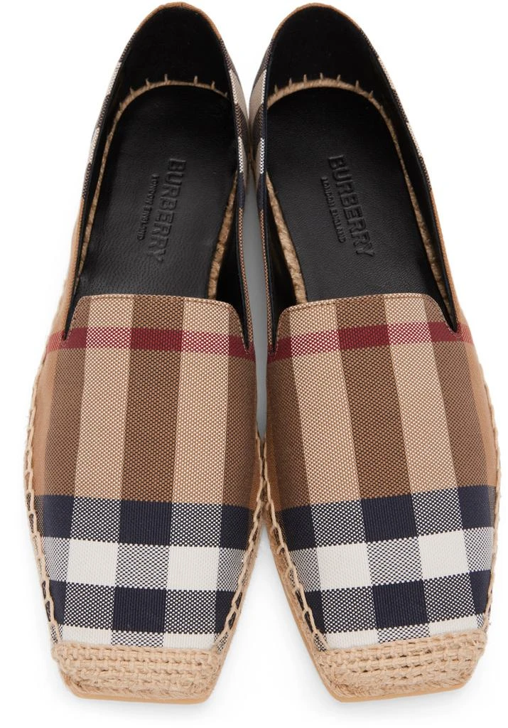 商品Burberry|棕色格纹草编鞋,价格¥5453,第5张图片详细描述