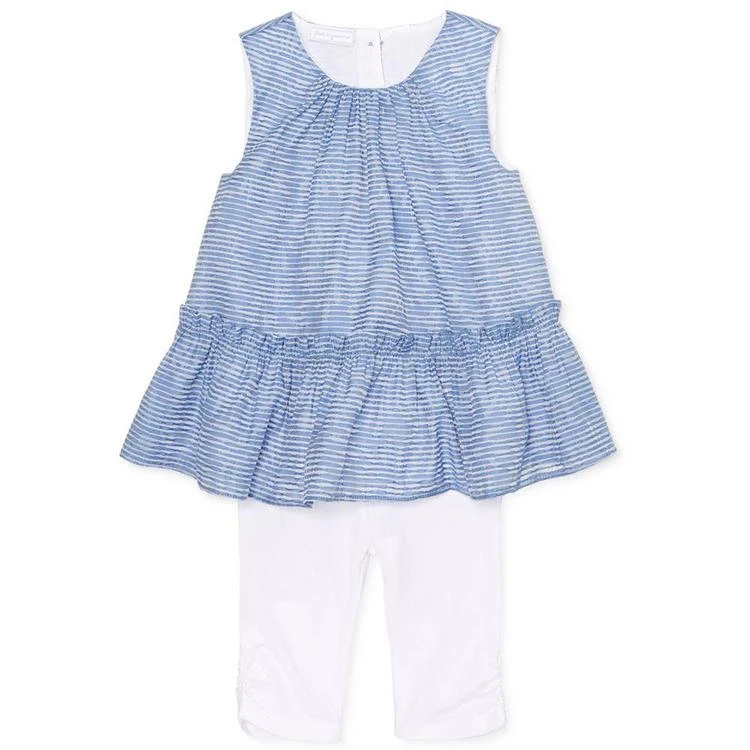 商品First Impressions|2-Pc. Striped Peplum Tunic & Leggings Set, Baby Girls (0-24 months), Created for Macy's,价格¥50,第2张图片详细描述