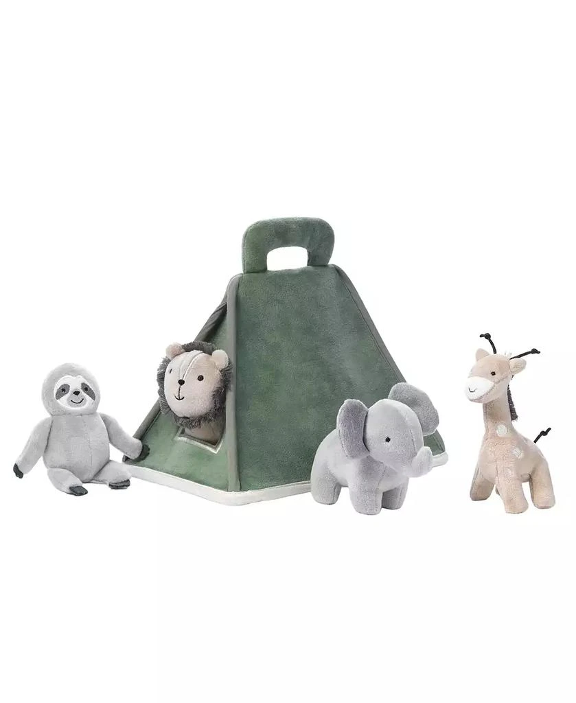 商品Lambs & Ivy|Interactive Plush Safari/Jungle Green Tent with Stuffed Animal Toys,价格¥261,第4张图片详细描述