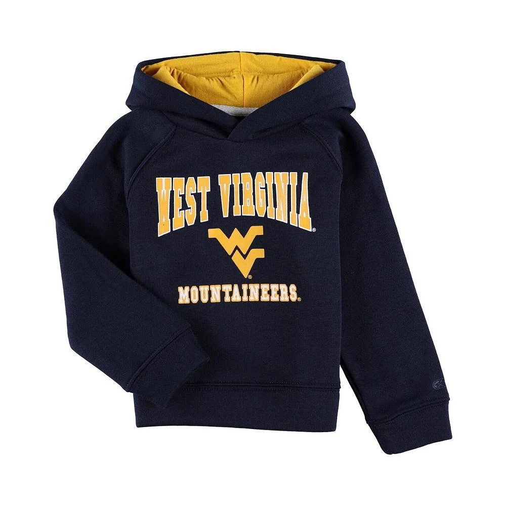 商品Colosseum|Toddler Boys and Girls Navy West Virginia Mountaineers Chimney Sweep Raglan Pullover Hoodie,价格¥256,第1张图片