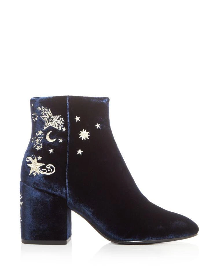 商品Ash|Ash Elixir Velvet Embellished Block Heel Booties,价格¥719,第2张图片详细描述