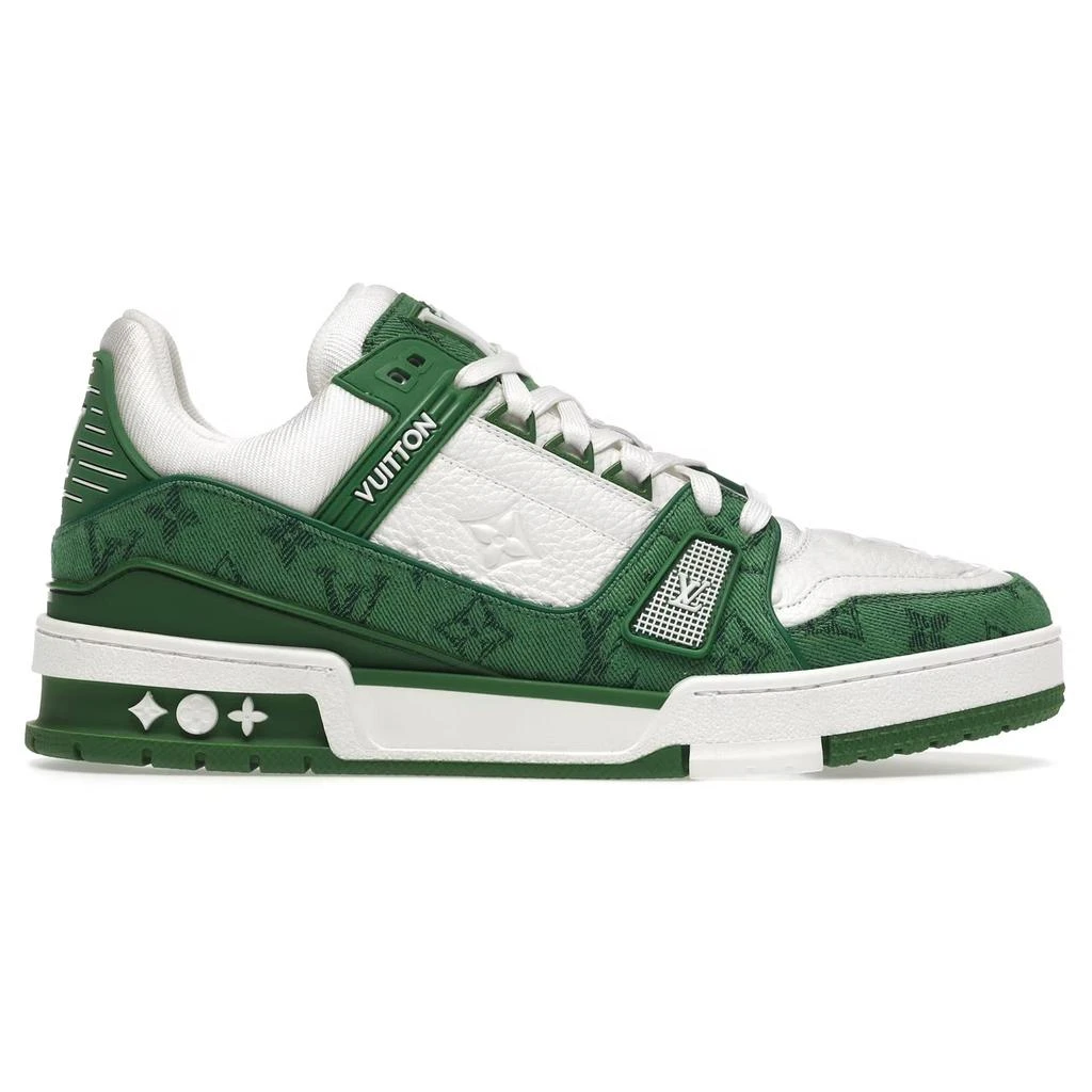 商品Louis Vuitton|Louis Vuitton LV Monogram Green Denim Sneaker,价格¥15677,第1张图片