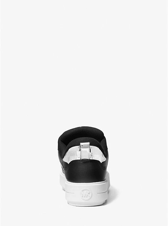 商品Michael Kors|Rumi Leather and Logo-Embossed Metallic Platform Sneakers,价格¥1322,第3张图片详细描述