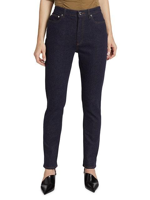 商品Burberry|Felicity High-Rise Slim-Leg Jeans,价格¥4236,第4张图片详细描述