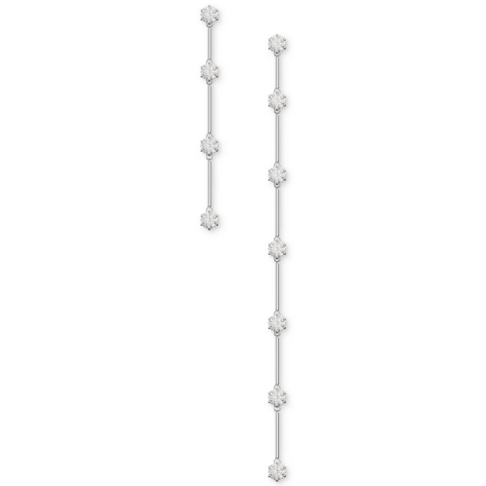 Silver-Tone Constella Crystal Asymmetrical Earrings商品第1张图片规格展示
