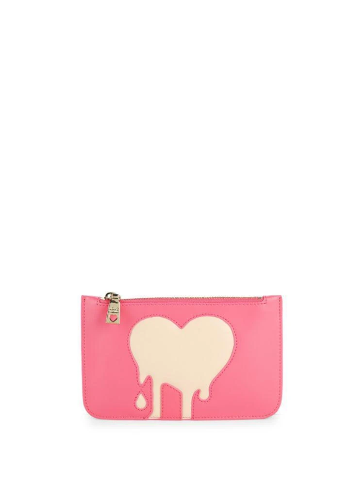 商品Moschino|Leather Zip Card Case,价格¥551,第1张图片