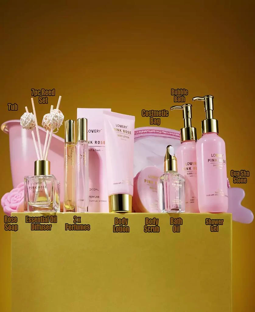 商品Lovery|19-Pc. Pink Rose Relaxing Luxury Spa Gift Set,价格¥376,第4张图片详细描述
