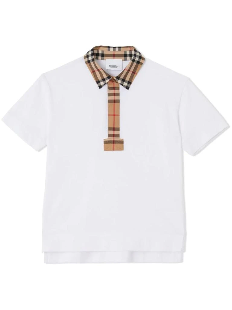 商品Burberry|Vintage check trim polo shirt,价格¥1537,第1张图片