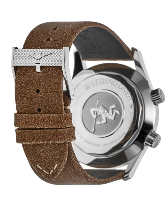 商品Longines|Longines Legend Diver Automatic Brown Dial Leather Strap Men's Watch L3.774.4.60.2,价格¥13160,第3张图片详细描述