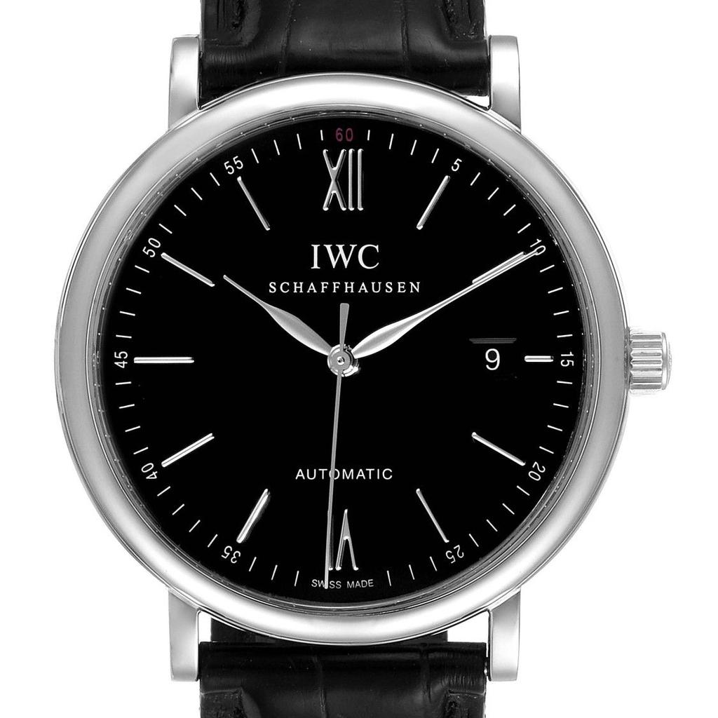 Portofino Black Dial Automatic Steel Mens Watch Iw356502商品第2张图片规格展示