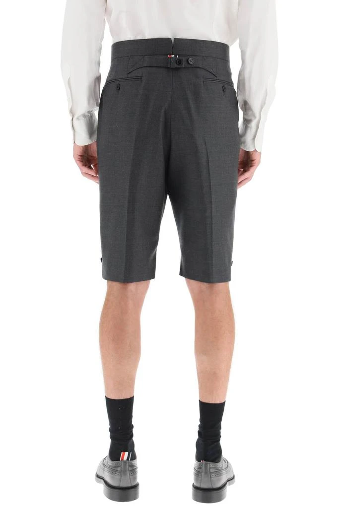 商品Thom Browne|Thom browne classic backstrap shorts in super 120's wool,价格¥5005,第3张图片详细描述