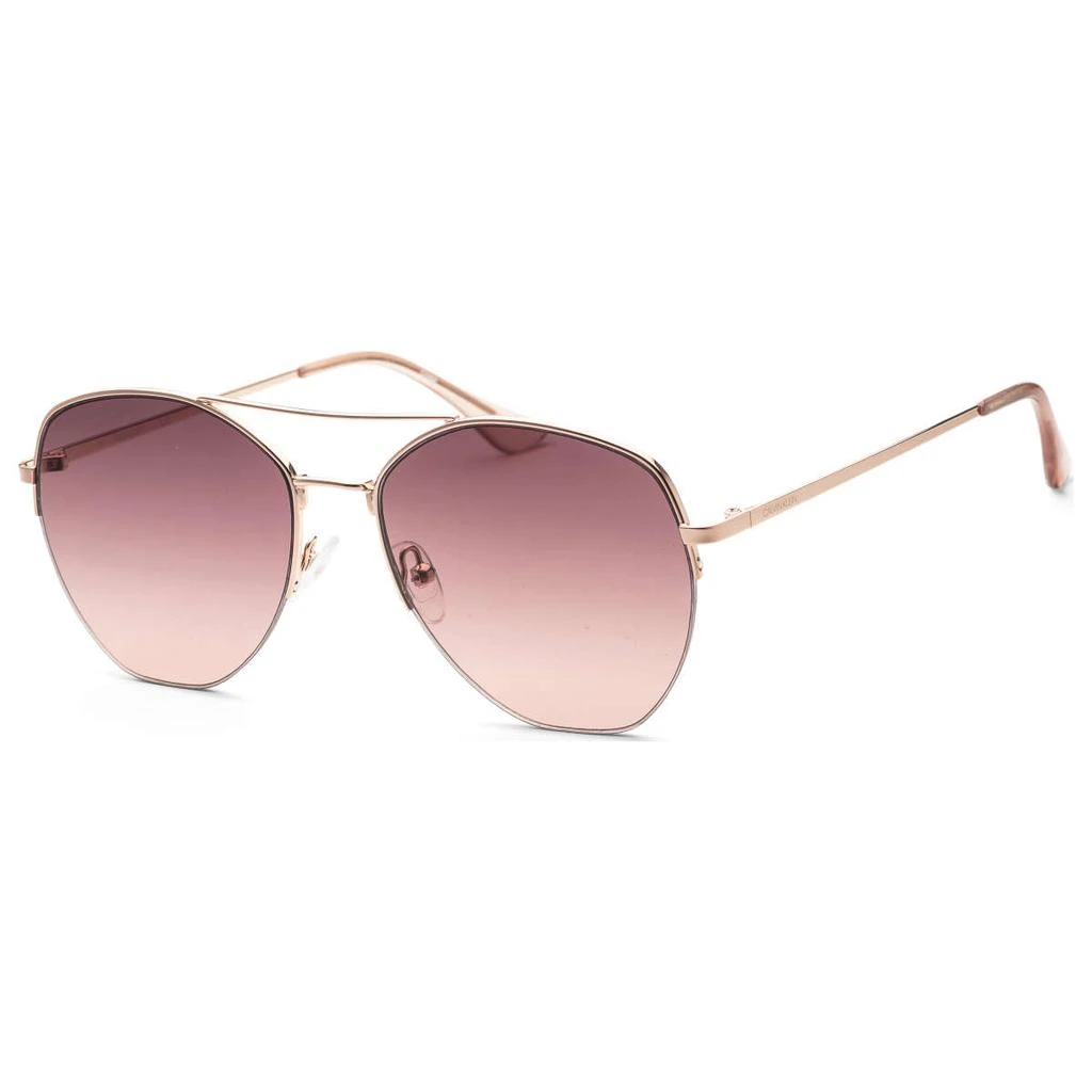 商品Calvin Klein|Calvin Klein Men's Rose Gold Aviator Sunglasses,价格¥189,第1张图片