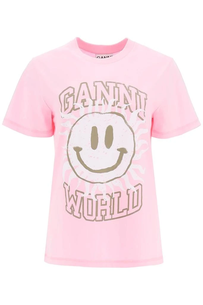 商品Ganni|Ganni &#39;Smiley&#39; Print T Shirt,价格¥377,第1张图片