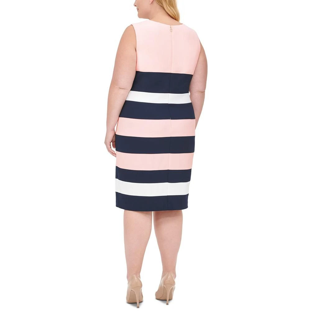 商品Tommy Hilfiger|Plus Size Scuba Crepe Colorblock Sheath Dress,价格¥805,第2张图片详细描述
