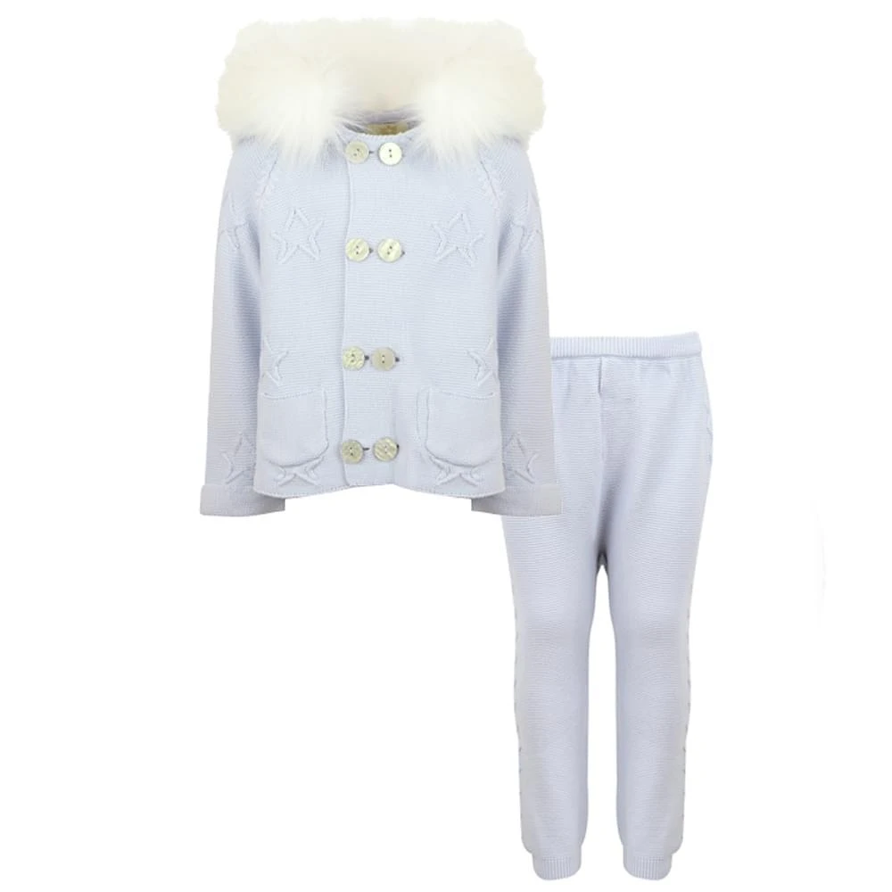 商品Caramelo Kids|Blue Star Motif Knitted Trouser Set,价格¥270,第1张图片