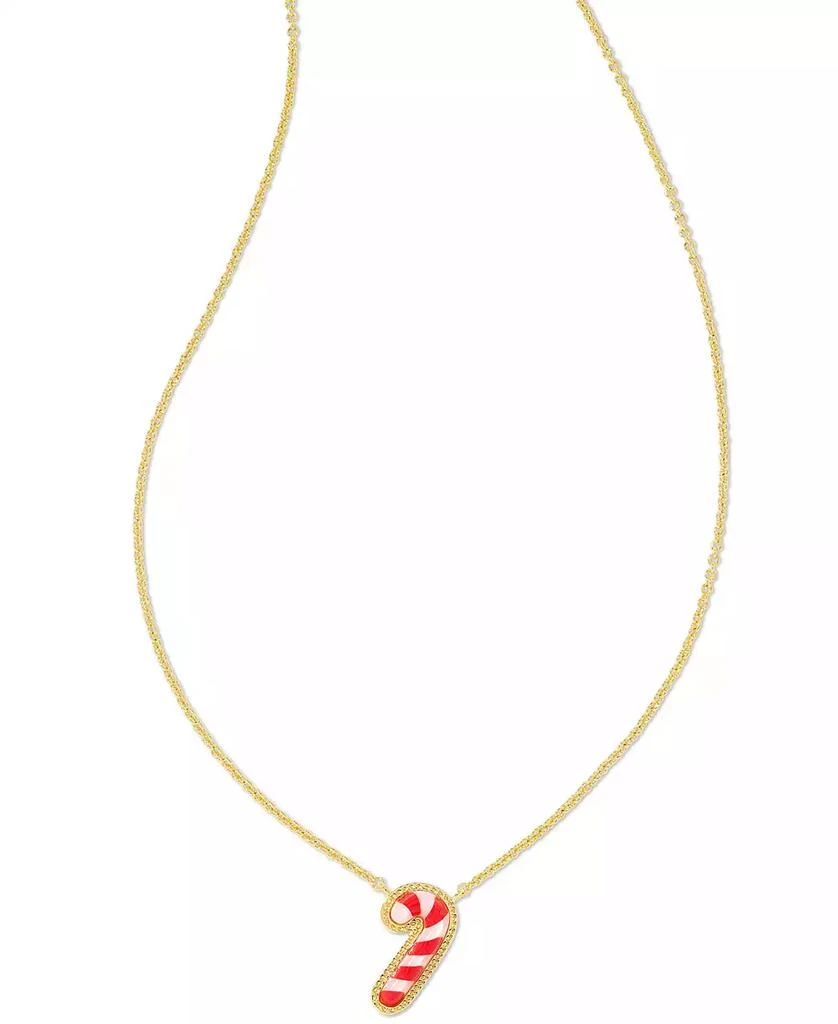 商品Kendra Scott|Gold-Tone Mother of Pearl & Enamel Candy Cane 19" Pendant Necklace,价格¥497,第1张图片