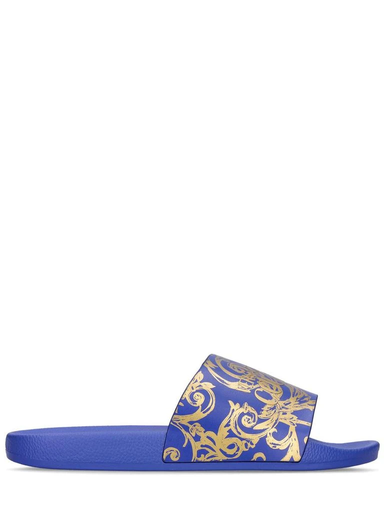 商品Versace|Baroque Print Rubber Slide Sandals,价格¥246,第1张图片