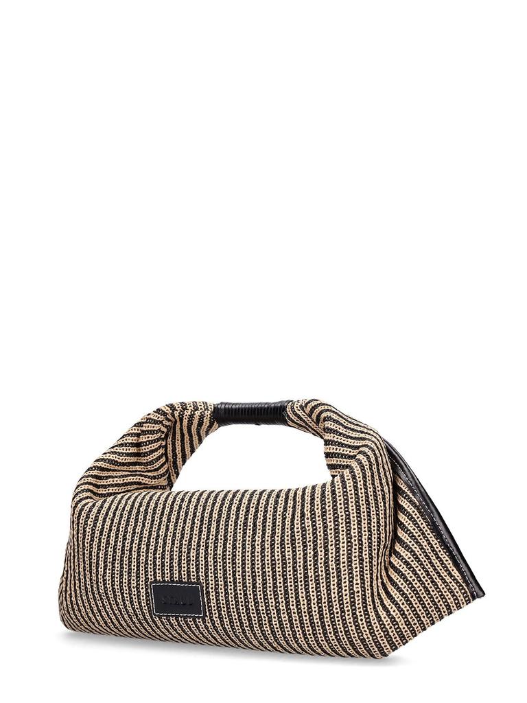 Jetson Striped Fabric & Leather Bag商品第2张图片规格展示