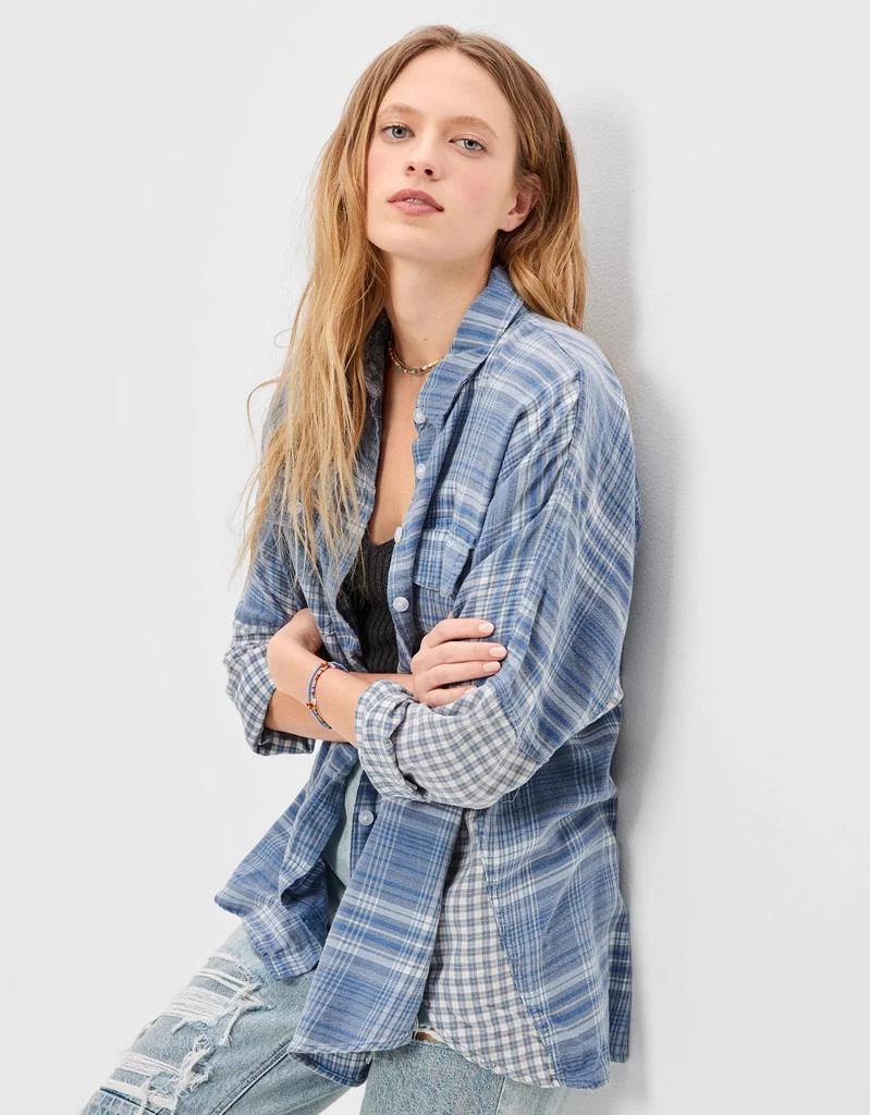 商品AE|AE Go Big Beach Flannel Shirt,价格¥167,第2张图片详细描述