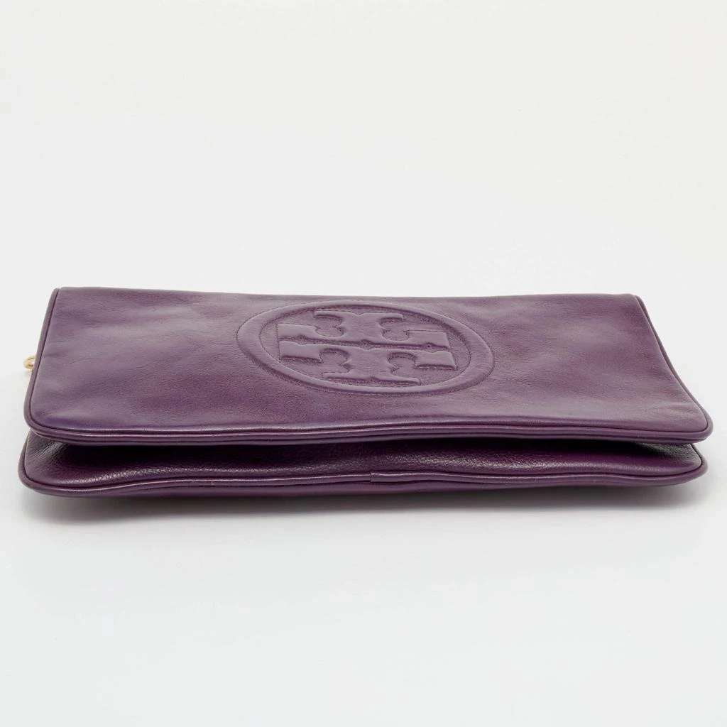 Tory Burch Purple Leather Reva Bombe Chain Clutch 商品