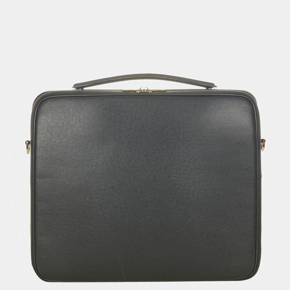 商品[二手商品] Louis Vuitton|Louis Vuitton Black Taiga Porte Ordinateur Odessa,价格¥8491,第1张图片