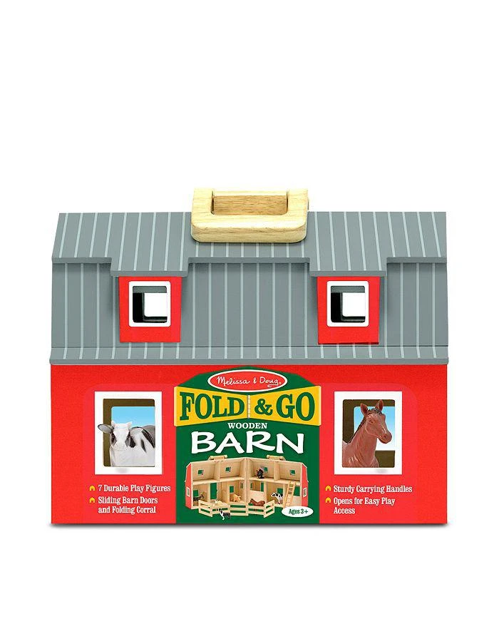 商品Melissa & Doug|Fold & Go Wooden Barn - Ages 3+,价格¥517,第5张图片详细描述