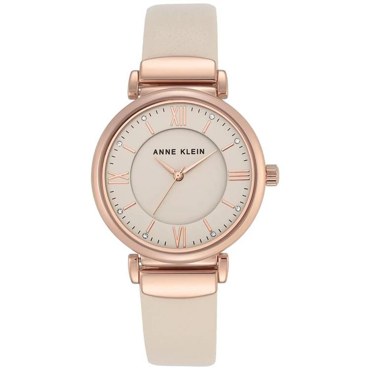 商品Anne Klein|女士真皮腕带手表 36mm,价格¥341,第1张图片