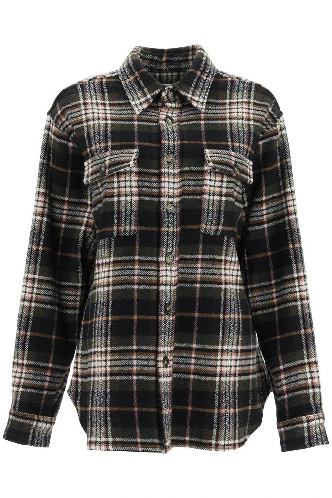 商品Isabel Marant|'EBBAZ' CHECKERED FLANNEL OVERSHIRT,价格¥1191,第1张图片