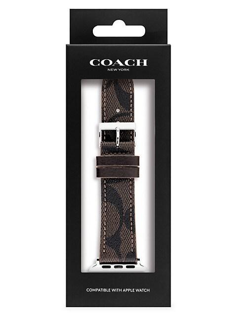 商品Coach|Apple® Watch Signature Canvas Strap,价格¥697,第1张图片
