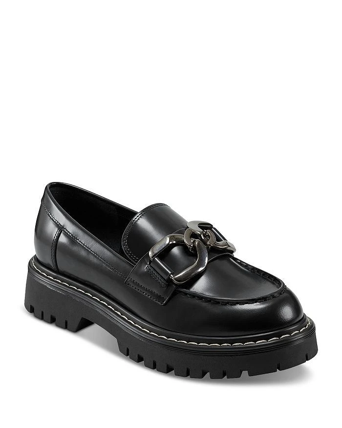 商品Marc Fisher|Women's Trisca Almond Toe Chain Platform Loafers,价格¥675,第1张图片