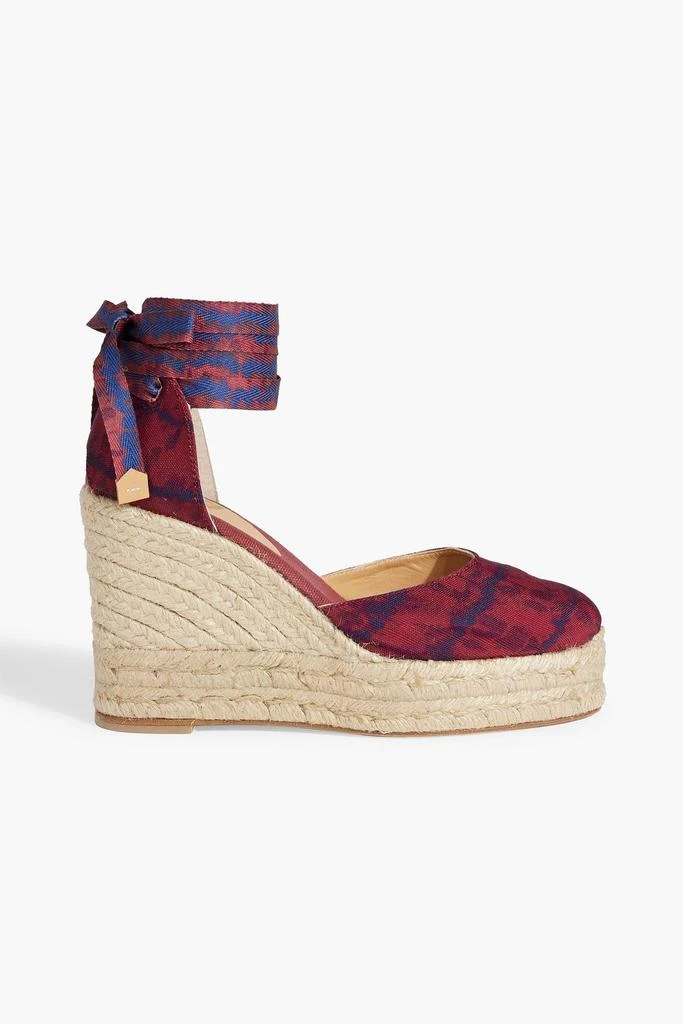 商品Altuzarra|Carina printed canvas wedge espadrilles,价格¥1860,第1张图片