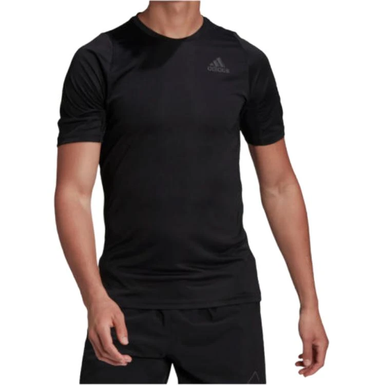 商品[国内直发] Adidas|adidas 纯色Logo印花美式复古运动圆领短袖T恤 男款 黑色,价格¥140,第4张图片详细描述
