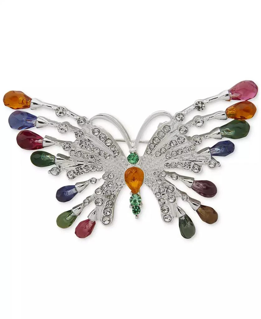 商品Anne Klein|Silver-Tone Crystal & Bead Flying Butterfly Pin,价格¥84,第1张图片